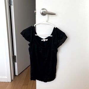 Nice black short sleeve blouse from LOFT size XS, light weight, good condition